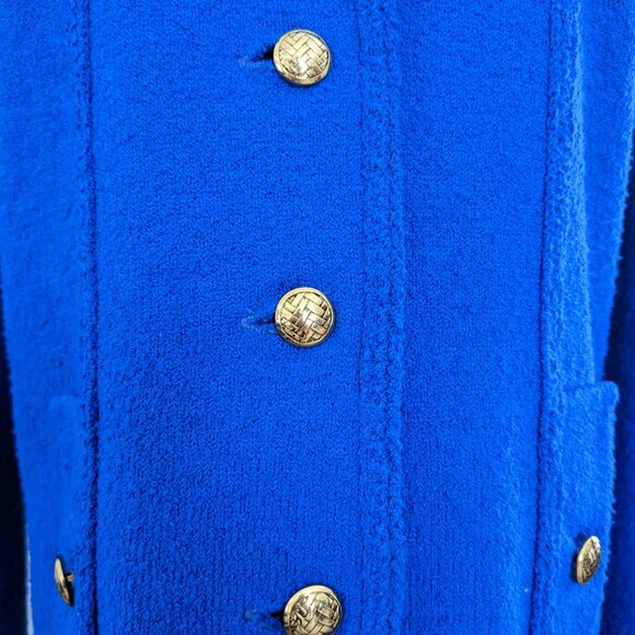 Vintage Castleberry London New York 80s Bright Blue Skirt Suit – Size 6 - Picture 5 of 6